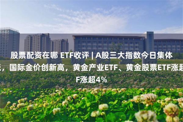股票配资在哪 ETF收评 | A股三大指数今日集体上涨，国际金价创新高，黄金产业ETF、黄金股票ETF涨超4%